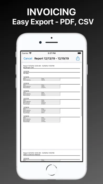 Capturas de pantalla de My Timesheets - Logs & Reports