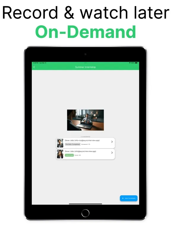 Screenshot di Async Interview iPad