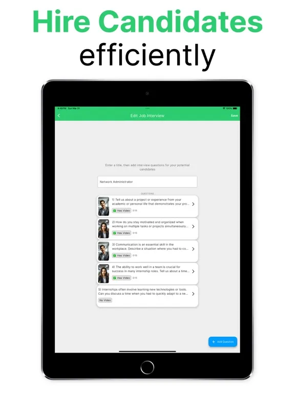 Screenshot di Async Interview iPad