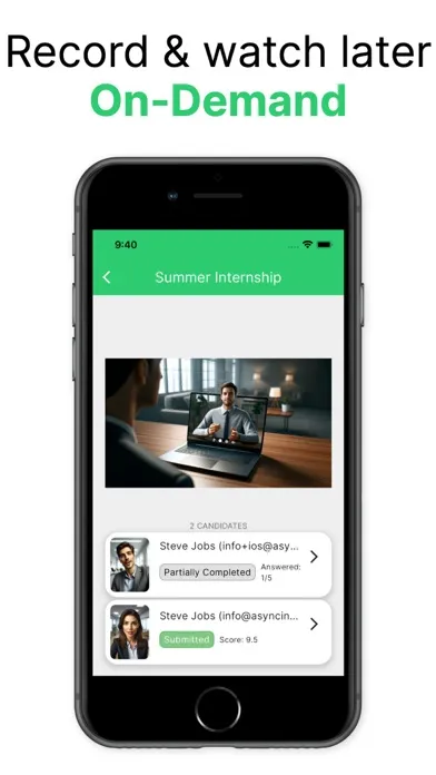 Screenshot di Async Interview