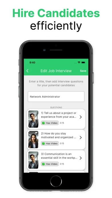 Screenshot di Async Interview
