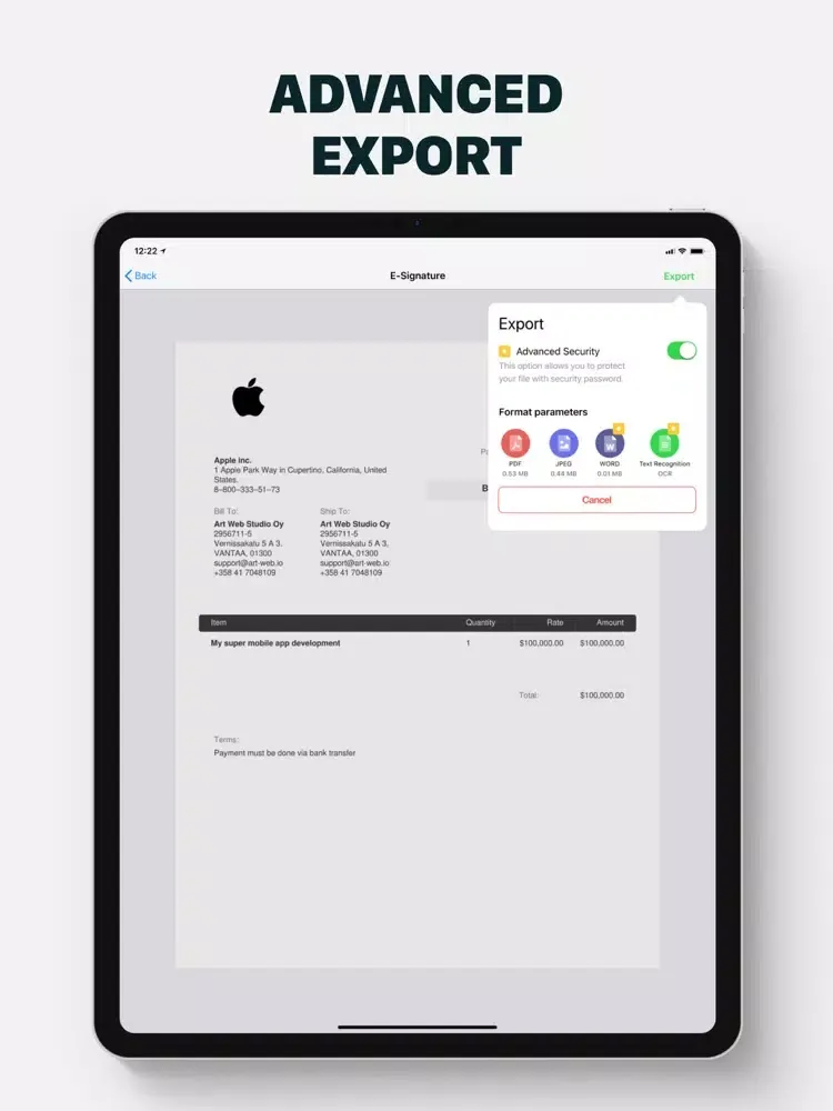 Scanly - PDF Scanner & Signer iPad 应用截图