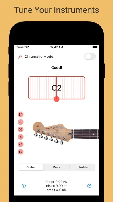 TuneHertz: Chromatic Tuner 스크린샷