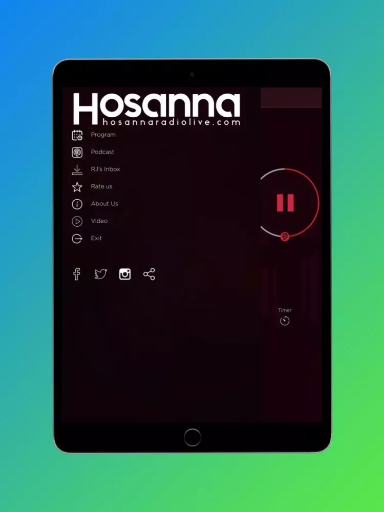 Capturas de pantalla de Hosanna Radio Live iPad 