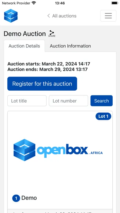 Capturas de pantalla de OpenBox.Africa