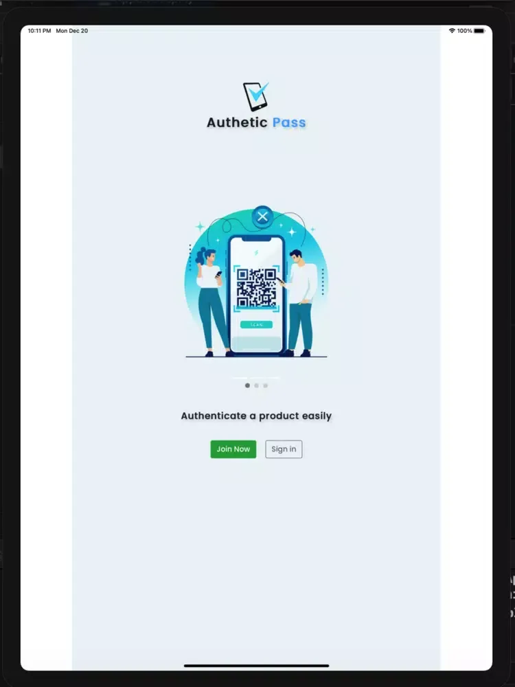 Captures d'écran de Authentic Pass iPad