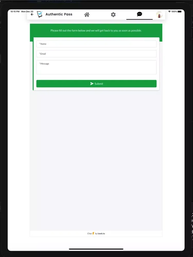 Captures d'écran de Authentic Pass iPad
