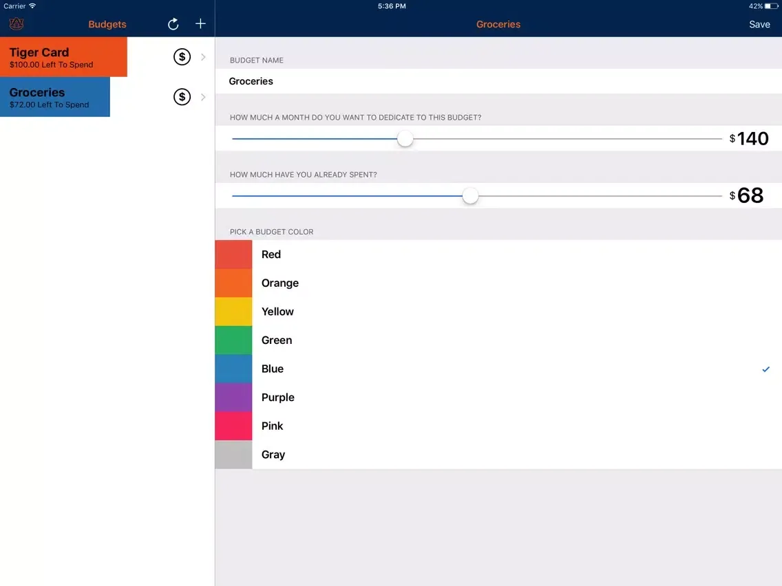 AU Budget iPad  Screenshots