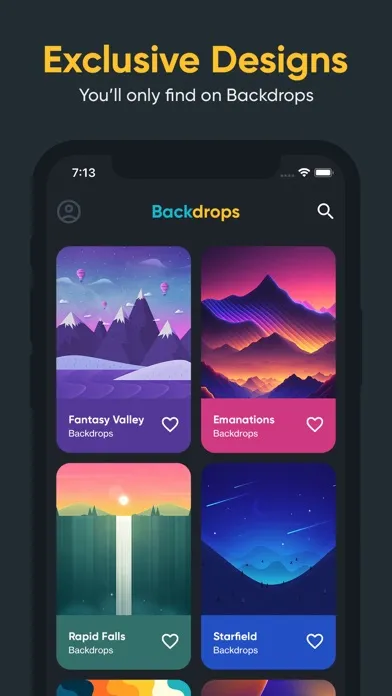 Captures d'écran de Backdrops - Wallpapers