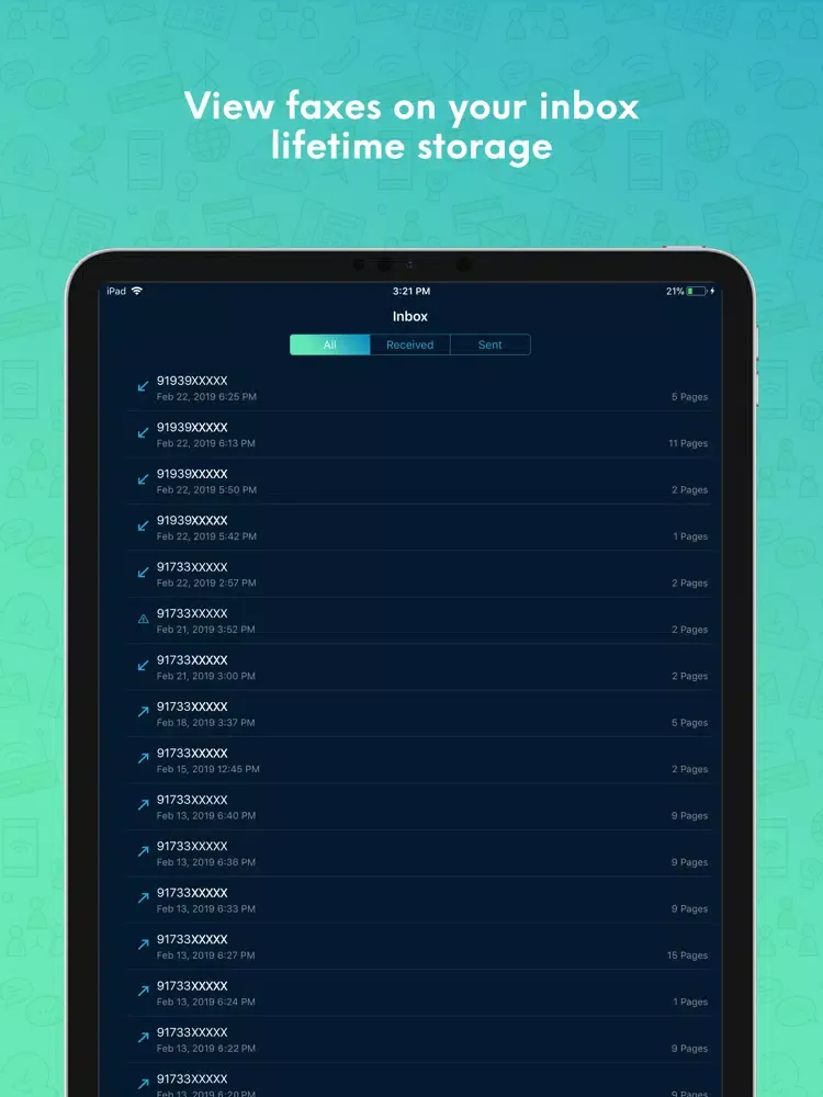 banter Fax iPad 应用截图