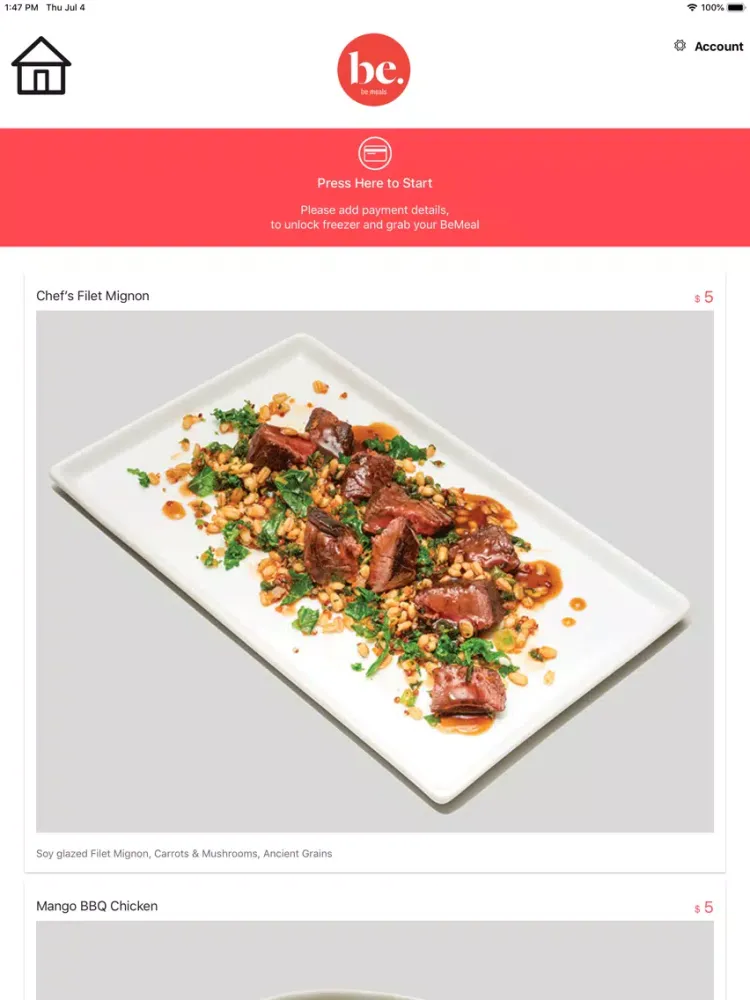 BeMeals: Award-winning meals iPad  Screenshots