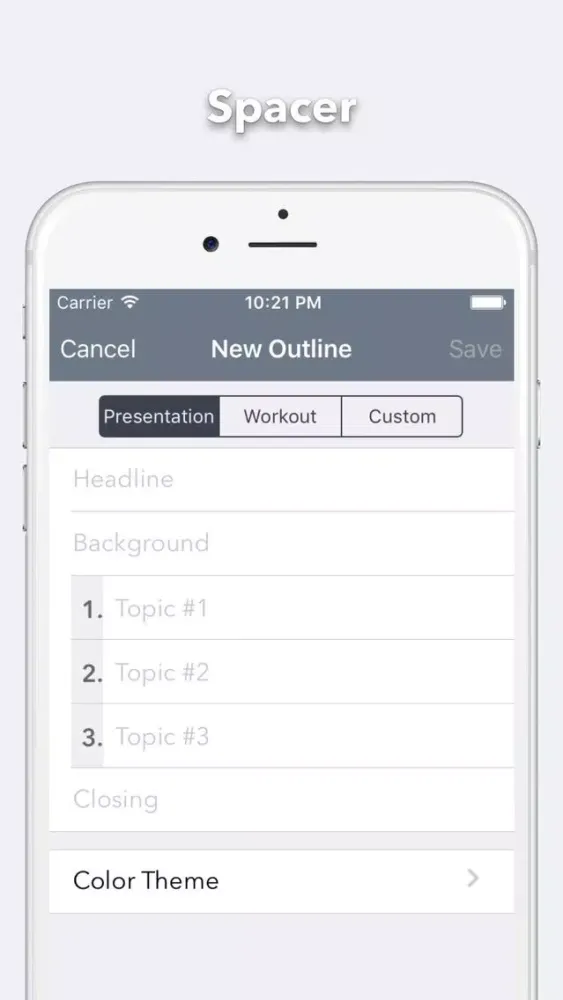 Spacer - An Outline Maker for Timed Events 스크린샷