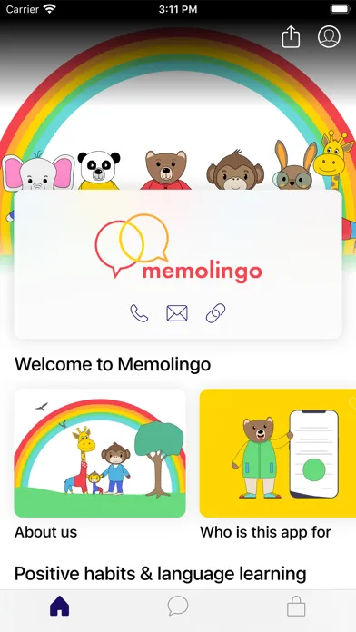 Tangkapan skrin Memolingo