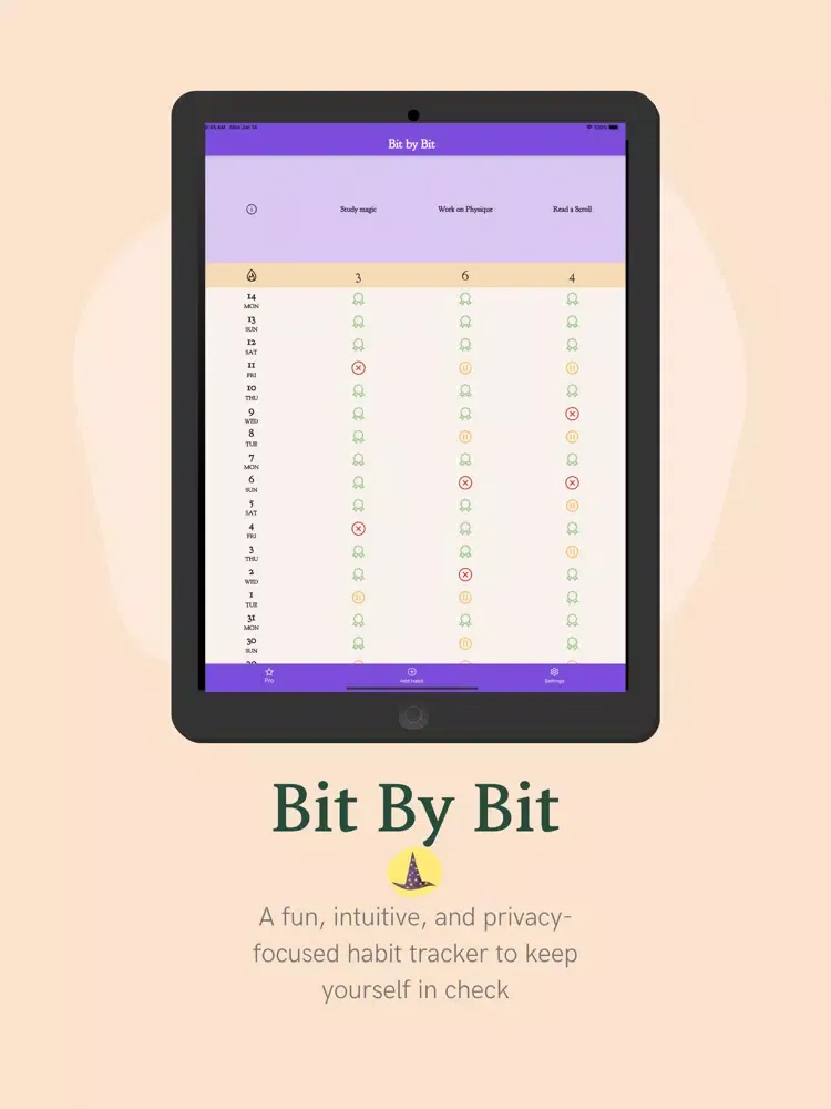 Bit by Bit: Habit Tracking iPad  स्क्रीनशॉट