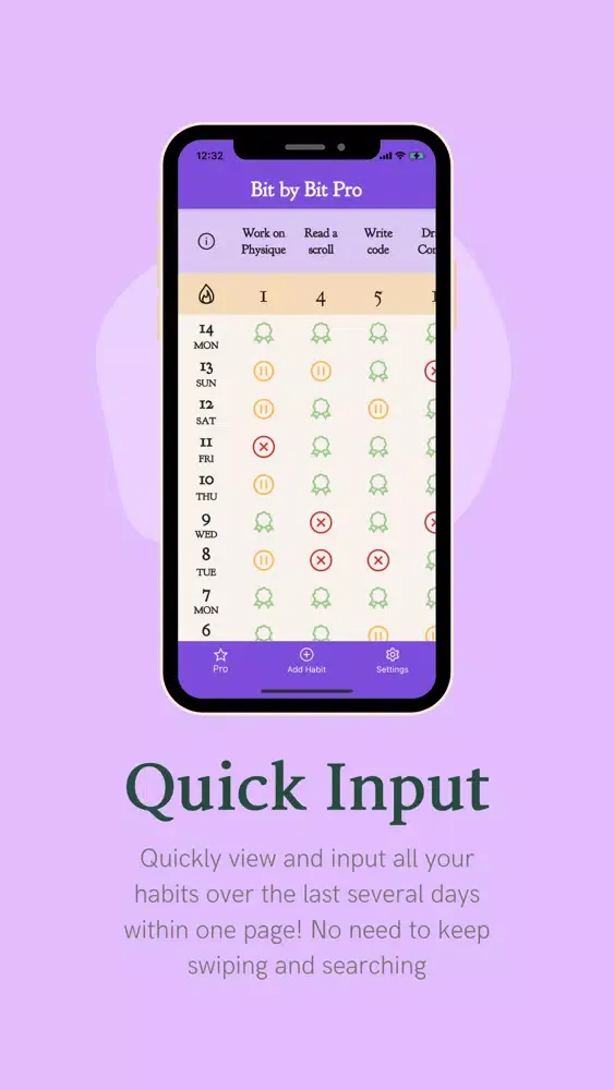 Bit by Bit: Habit Tracking स्क्रीनशॉट