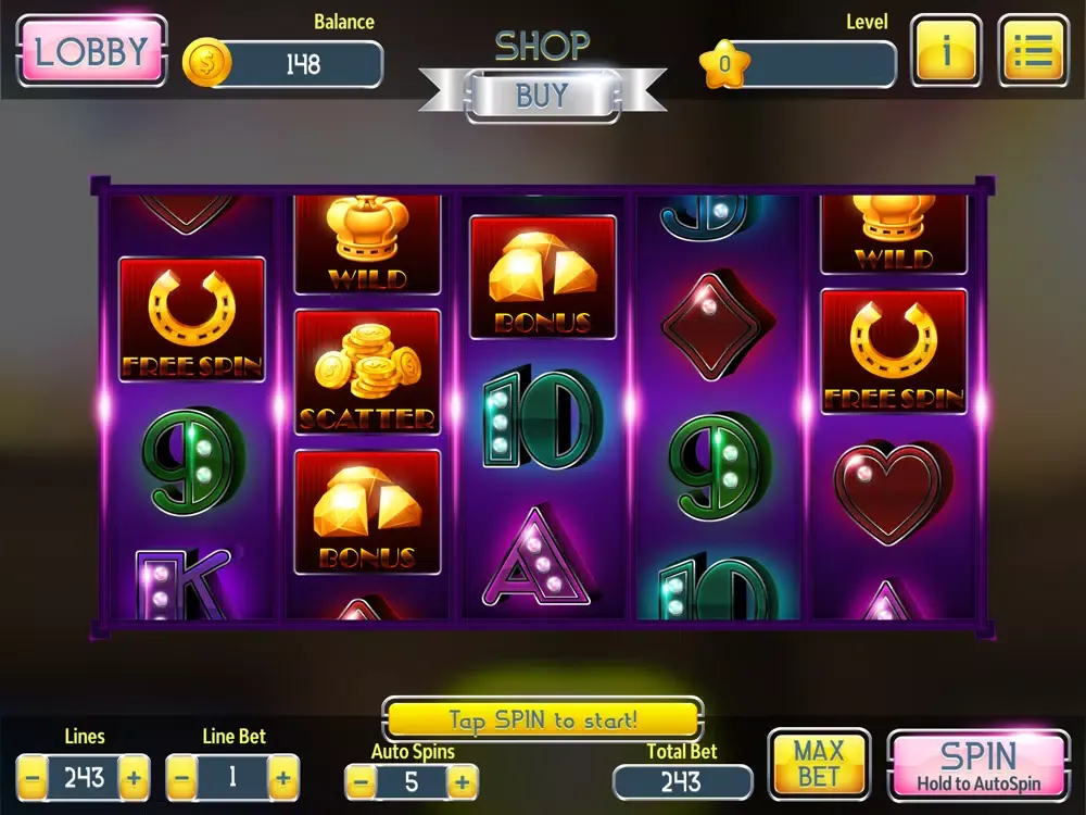 Pure Win Slots iPad  Screenshots