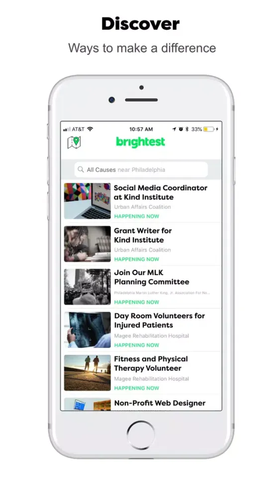 Скриншоты Brightest - Volunteer & Help