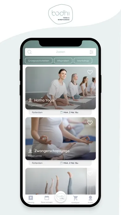 Tangkapan skrin Bodhi yoga en mindfulness