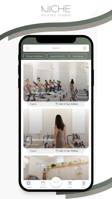 Tangkapan layar Niche Pilates Studio