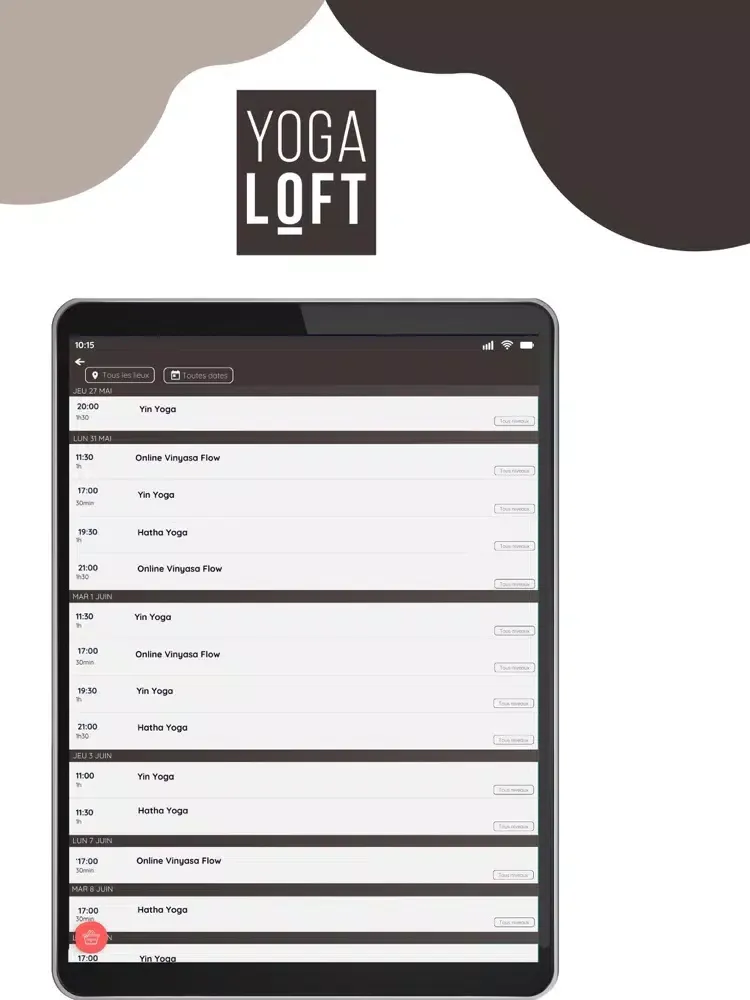 Yoga Loft iPad  Screenshots