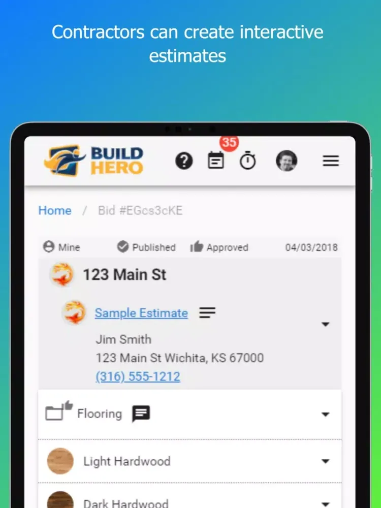 Build Hero - Home Remodel App iPad  Screenshots