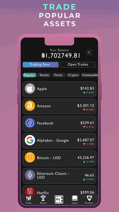 BullBear: Trading Simulator スクリーンショット