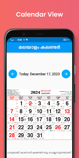 2024 Kerala Malayalam Calendar Screenshots1