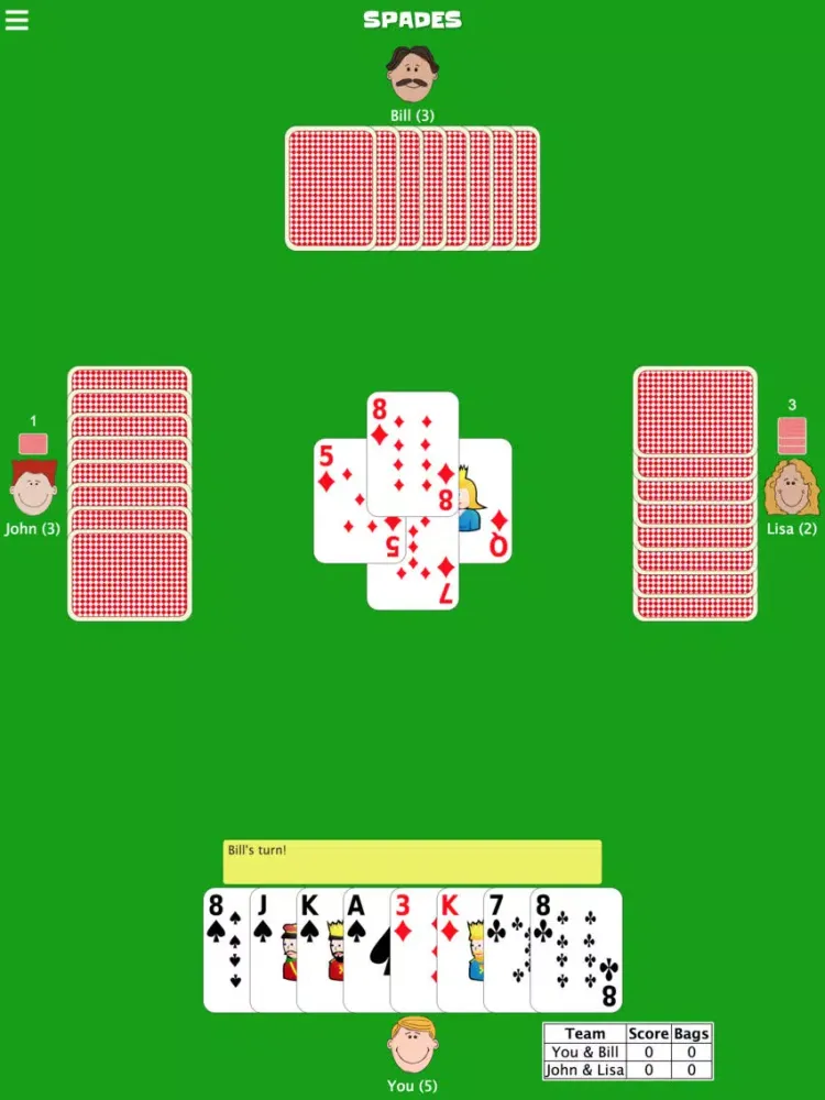 Spades - CardGames.io iPad  سکرین شاٹس