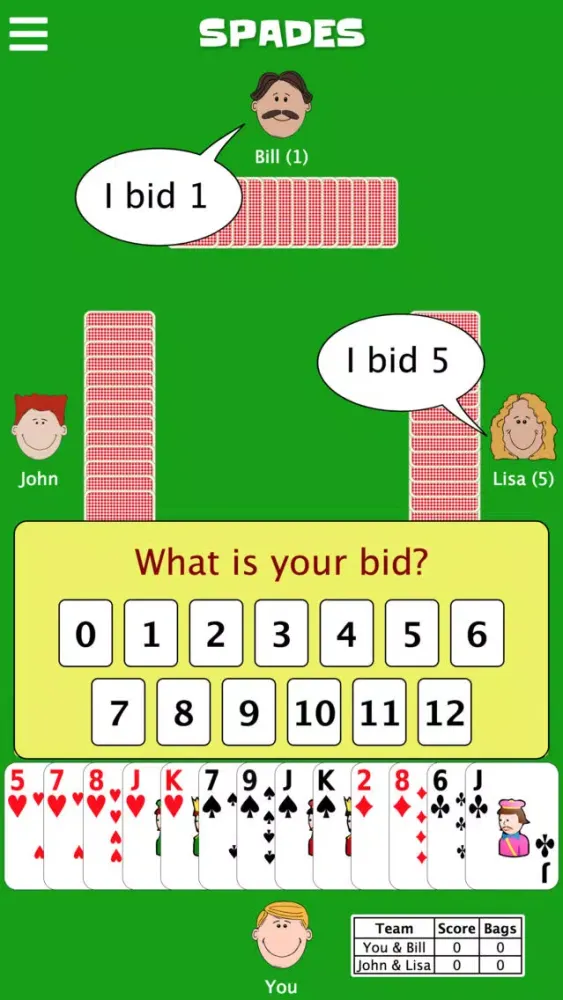 Spades - CardGames.io سکرین شاٹس