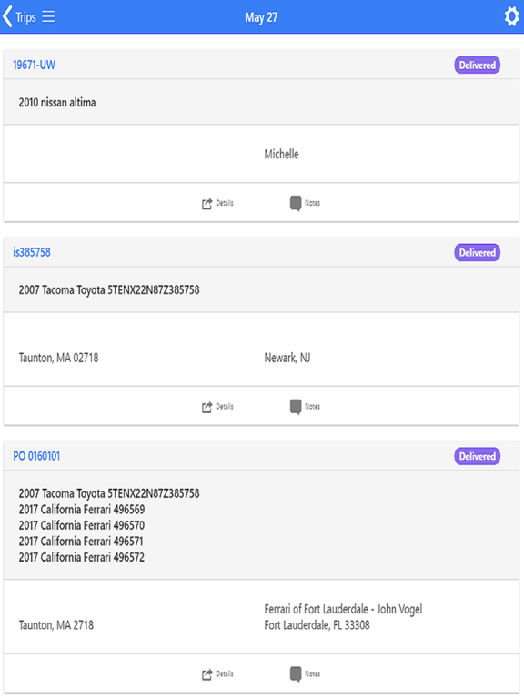 CarShipIO Driver EBOL EPOD iPad 应用截图