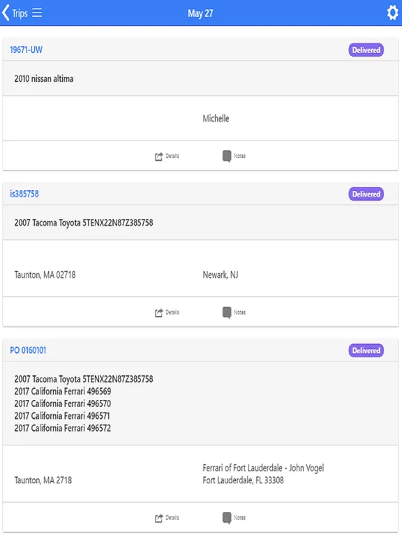 CarShipIO Driver EBOL EPOD iPad 应用截图