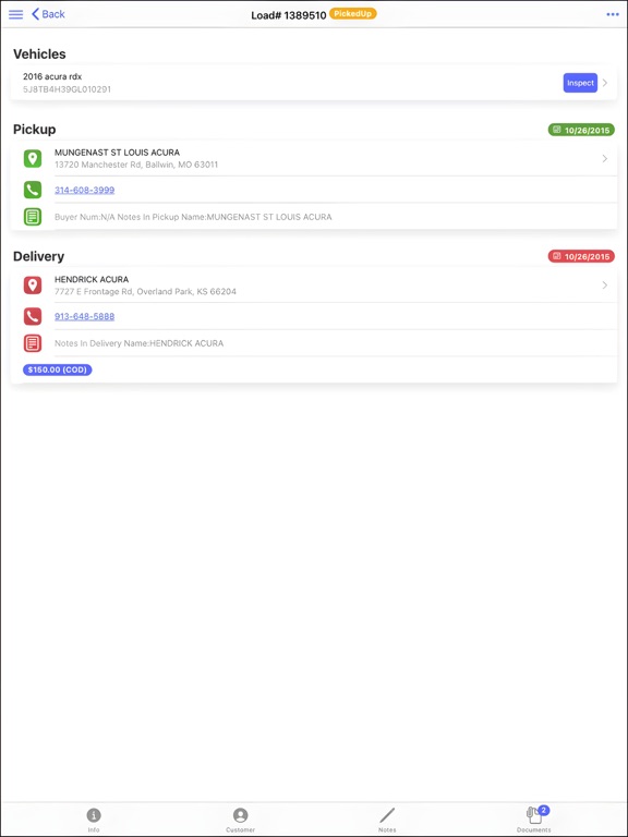 CarShipIO Driver EBOL EPOD iPad 应用截图