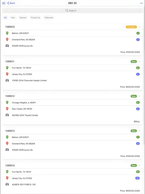CarShipIO Driver EBOL EPOD iPad 应用截图