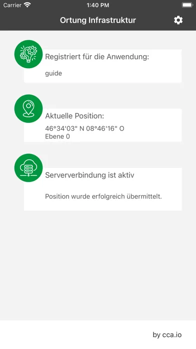 ภาพหน้าจอของ Ortung Infrastruktur