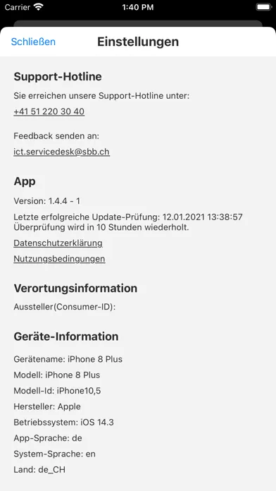 ภาพหน้าจอของ Ortung Infrastruktur