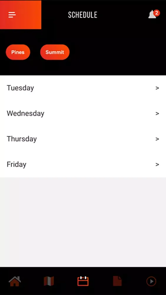 Tangkapan layar CCV Camps App