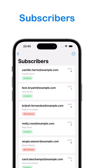 list mailer应用截图
