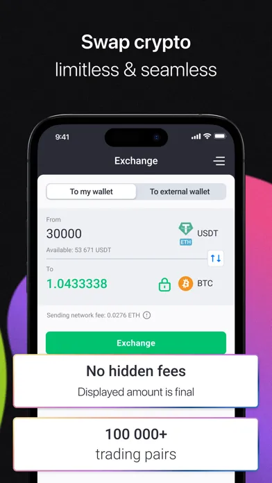 Capturas de tela do NOW Wallet: Buy & Swap Bitcoin
