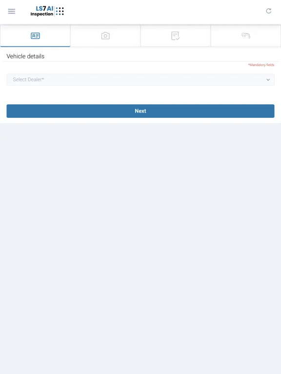 Capturas de tela do LS7 AI Vehicle Inspection iPad 