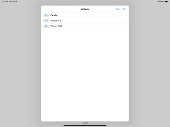 Ảnh chụp màn hình của Whisper - talk without voice iPad 