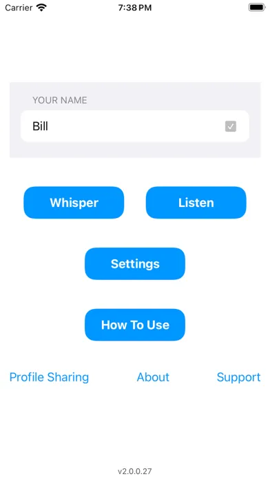 Ảnh chụp màn hình của Whisper - talk without voice