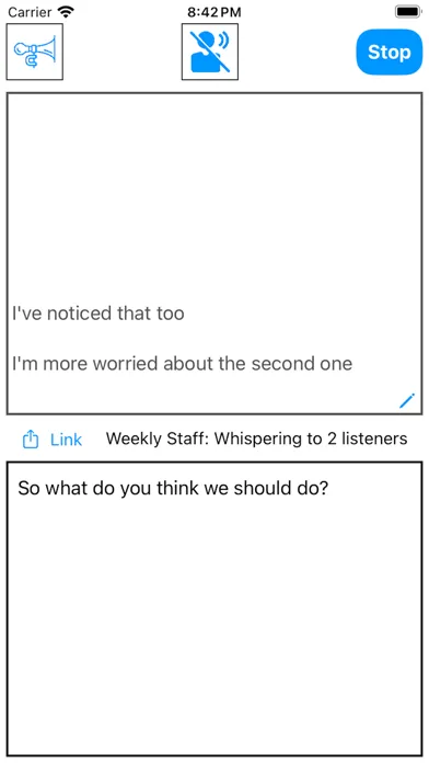 Ảnh chụp màn hình của Whisper - talk without voice