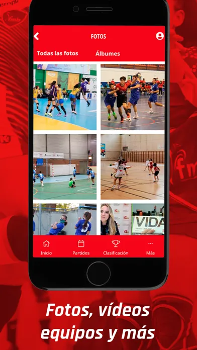 Capturas de tela do Federación Madrileña Balonmano