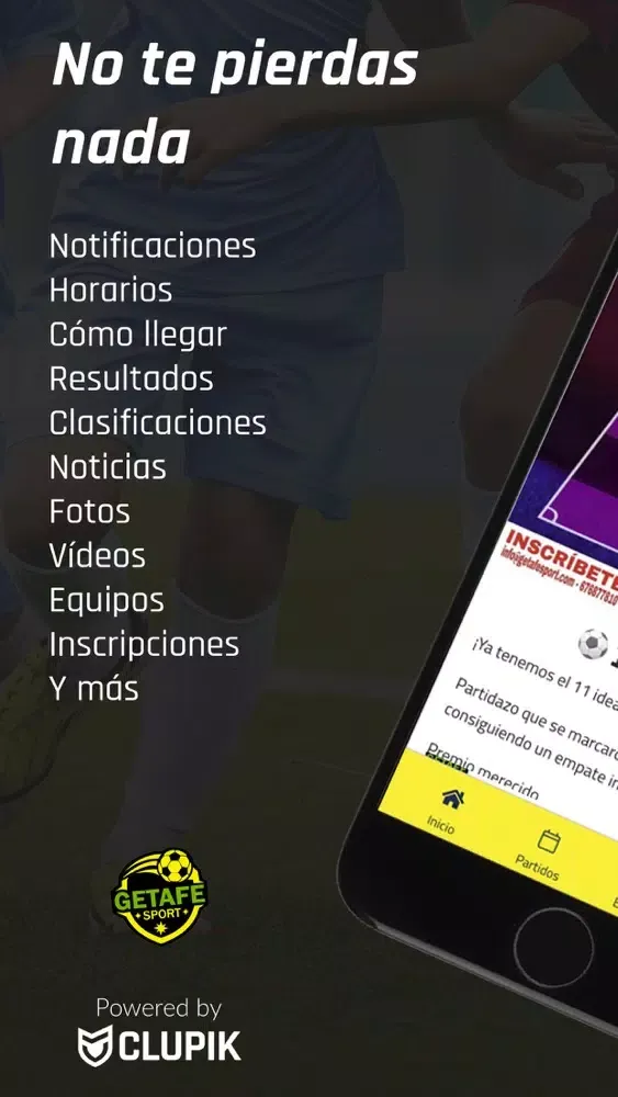 Capturas de tela do Getafe Sport