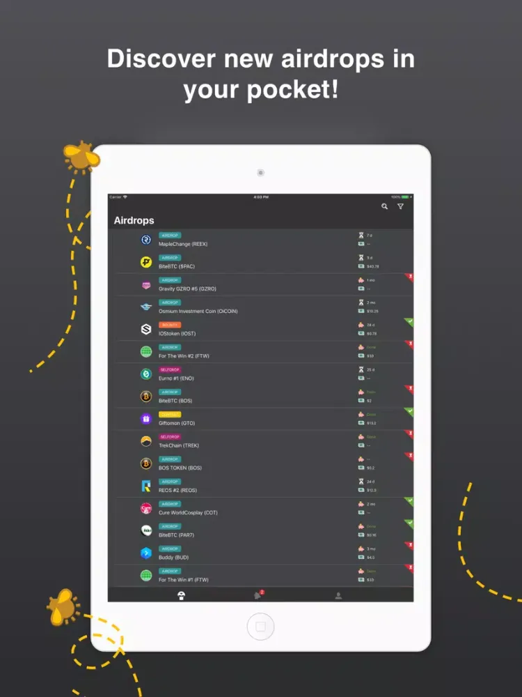 CoinDreams - Airdrops tracker iPad  স্ক্রিনশট