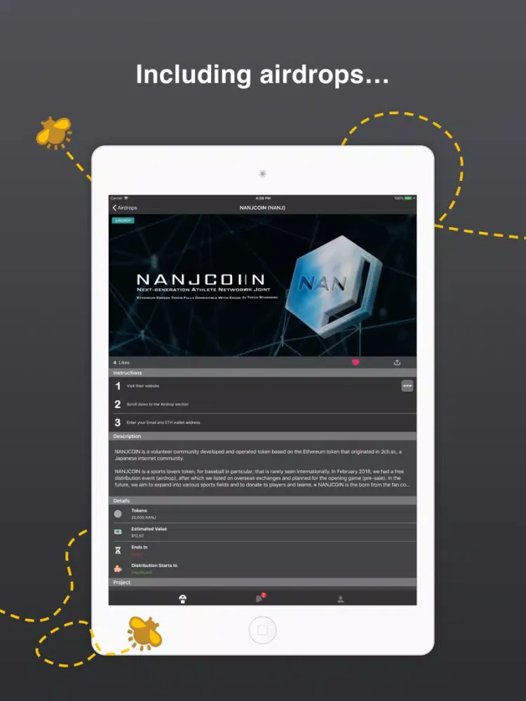 CoinDreams - Airdrops tracker iPad  স্ক্রিনশট