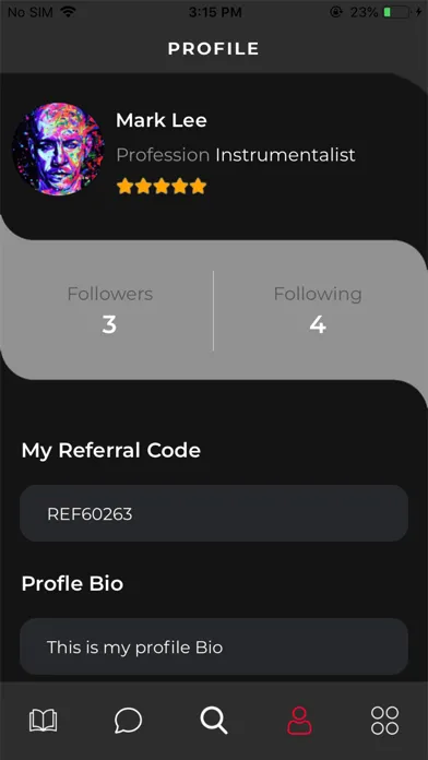 Tangkapan skrin Artyst App