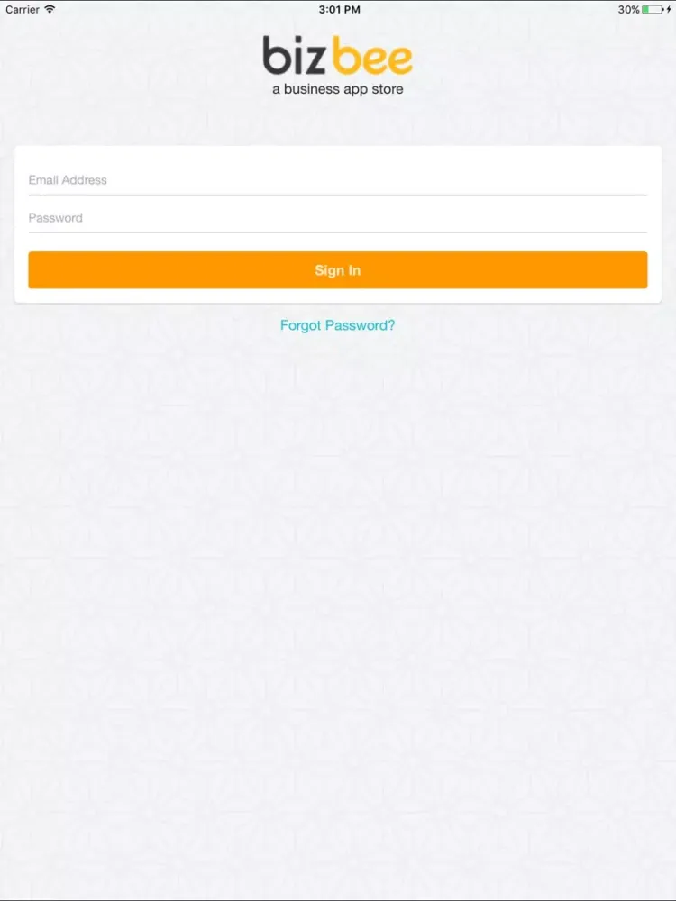 Tangkapan layar Bizbee iPad 