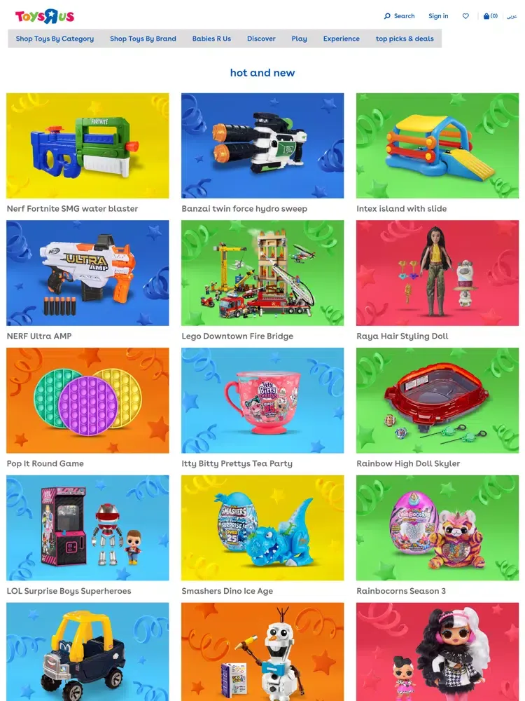 Captures d'écran de TOYSRUS SA iPad 