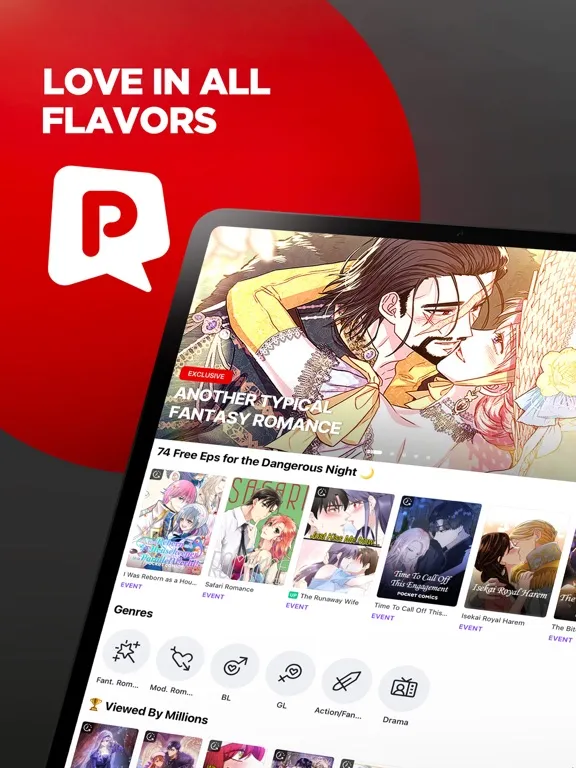 Capturas de tela do POCKET COMICS: Romance Webtoon iPad 